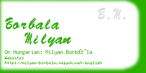 borbala milyan business card